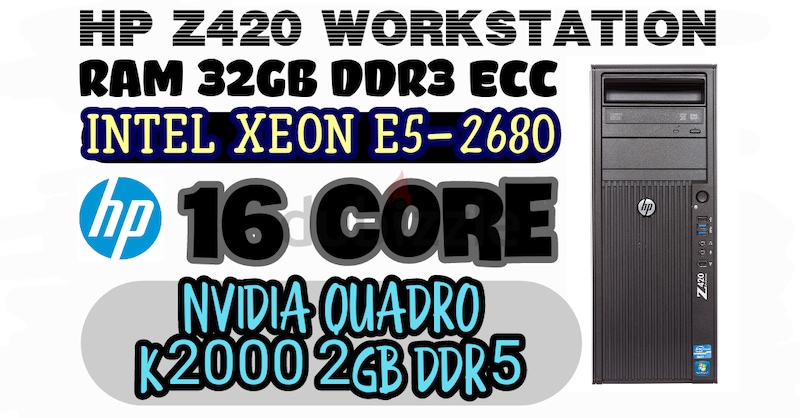 16 CORE HP Z420 WORKSTATION E5-2680 INTEL XEON RAM 32GB DDR3 ECC REG ...