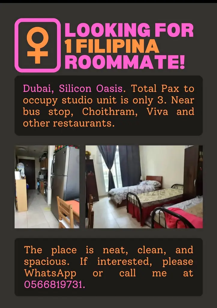 Room Apartments for rent in Dubai Silicon Oasis Shared Flats rental