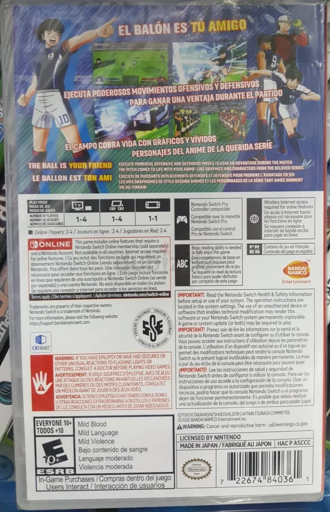Nintendo Switch Captain Tsubasa Game at Wholesale Price62934690041347111