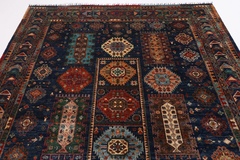 206 x 286 cm | afghani waziri new handmade carpet | 6.10 x 9.5 ft