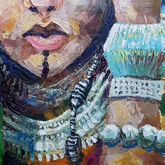 #Di_SHAYKH: TRIBE original OIL painting handmaid