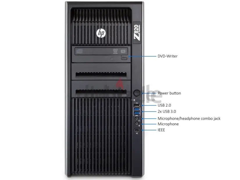 HP Z820 WORKSTATION 32 CORE E5-2680 2 INTEL XEON RAM 64GB DDR3-K4000 ...