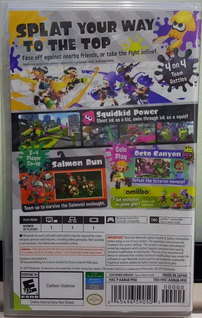 Nintendo Switch Splatoon 2 Game at Wholesale Price62931680914178111