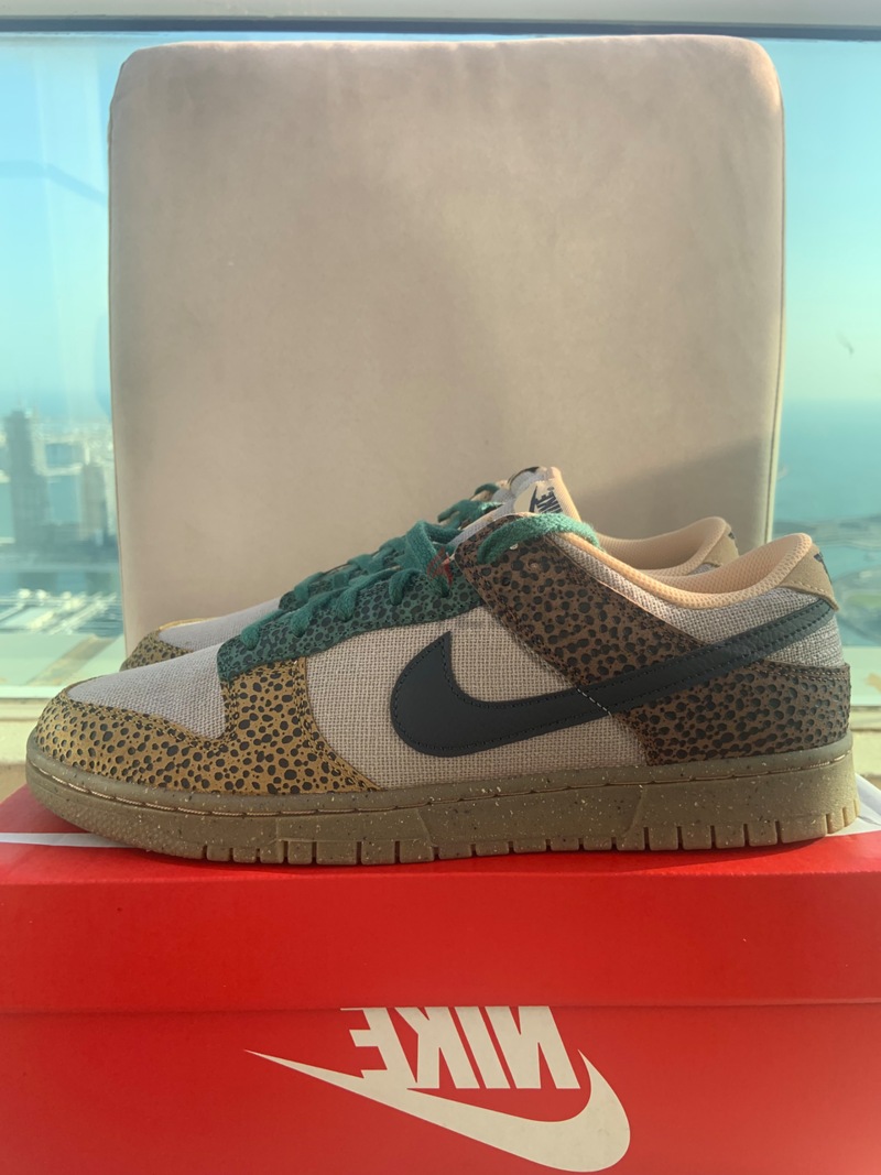 Nike Dunk Low Safari Golden Moss 11.5US | dubizzle