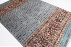203 x 295 cm New rug | handmade striped design carpet | سجادة افغانية