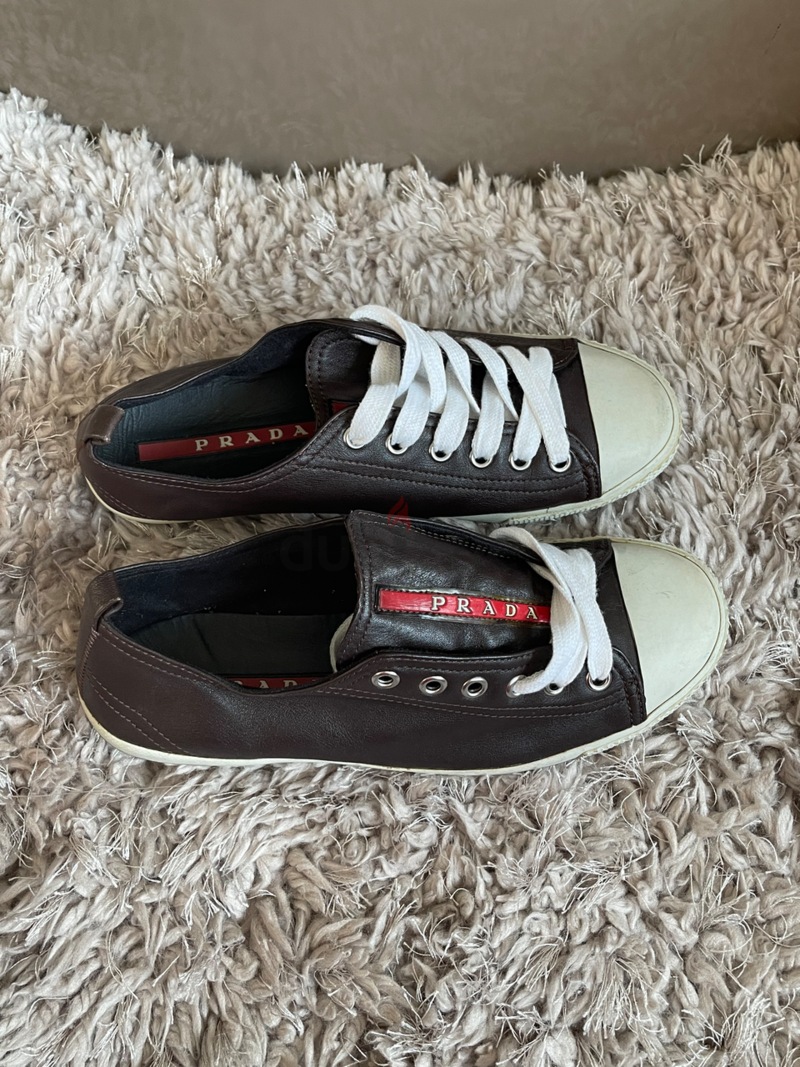 AUTHENTIC PRADA LEATHER SNEAKERS FOR WOMEN..SIZE 37 | dubizzle