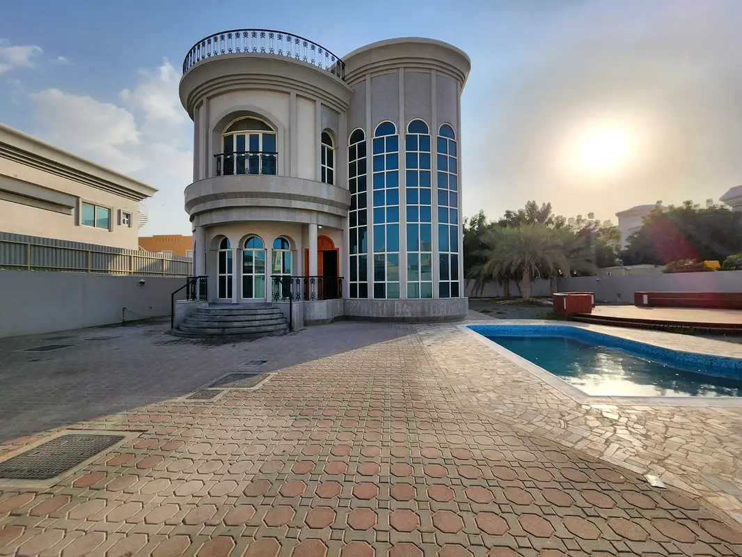 For rent a villa in Al Warqaa 5R/B With pool  With Basement  maidS