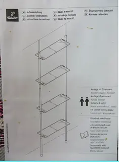 Tchibo glass 4 shelf stand new