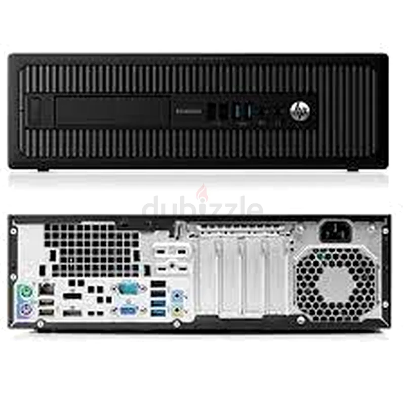 جهاز HP 800 G1 سطحي صغير الحجم، معالج إنتل كور i5 من الجيل الرابع، الأفضل لاستخدامه في المكاتب مع برامج وورد وإكسل وباوربوينت، بسعة تخزين 256 جيجابايت من نوع SSD63254494332419111