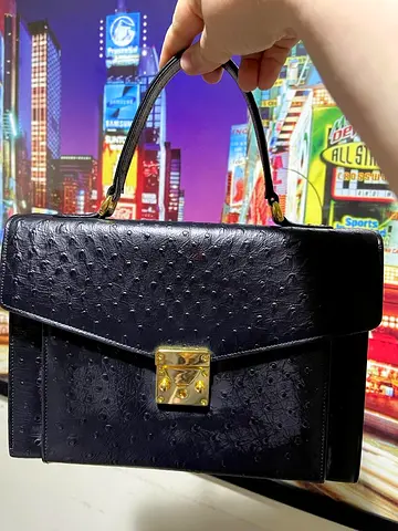 Real ostrich kelly bag no brand