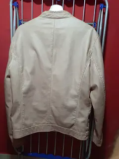 ZARA faux leather light pink jacket