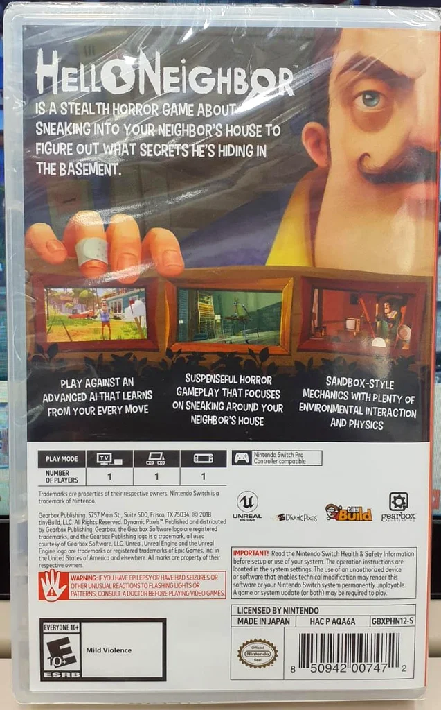Nintendo Switch Hello Neighbor Game at Wholesale Price62932700361985111