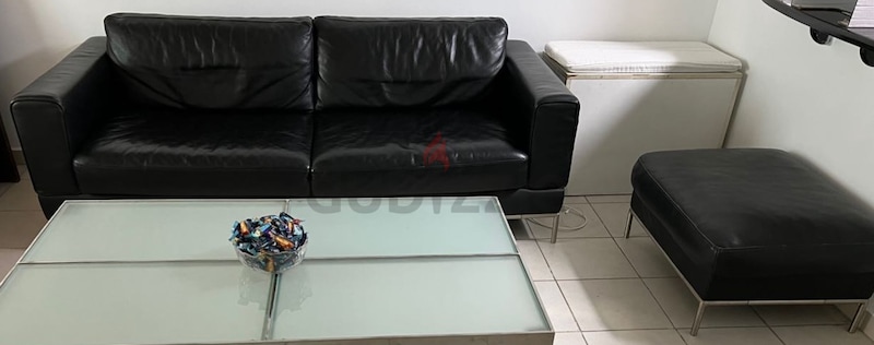 geniun leather sofa circular 9 seater