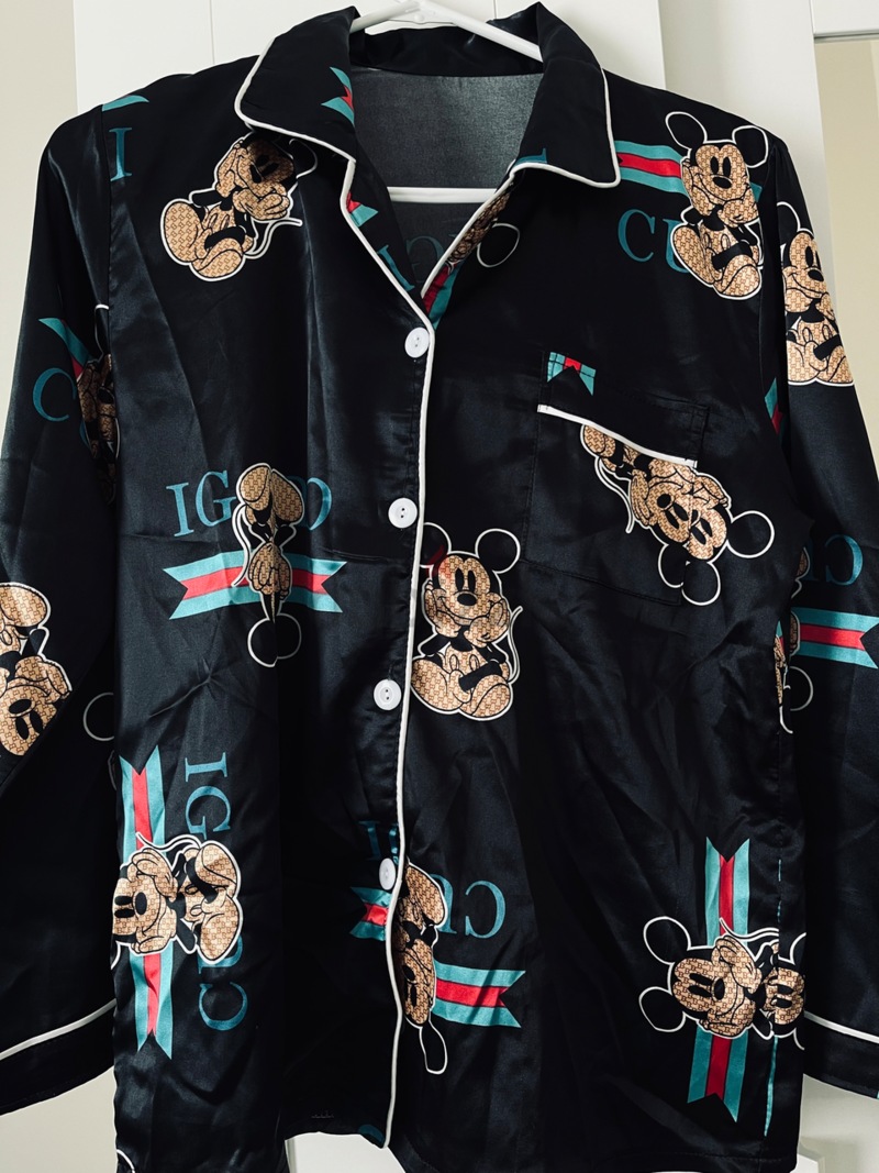 Pajama set mickey black gucci inspired | dubizzle