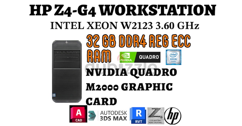 HP Z4-G4 Workstation-Intel Xeon W2123 3.60GHz-NVIDIA QUADRO M2000 ...