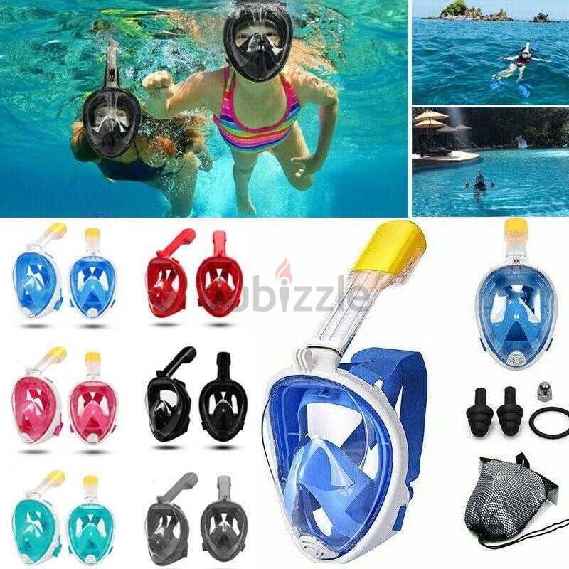 Full Face Mask with Camera Mount Extra Long Snorkel 5th Gene | dubizzle