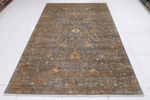 186 x 275 cm | new oriental area rug | Afghan handmade carpet | 6 x 9 ft area rug