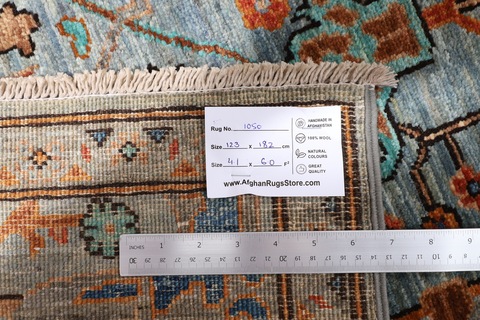 123 x 182 cm | new grey bidjar area rug | Afghan handmade carpet | persian design afghan carpet