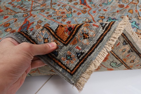 123 x 182 cm | new grey bidjar area rug | Afghan handmade carpet | persian design afghan carpet