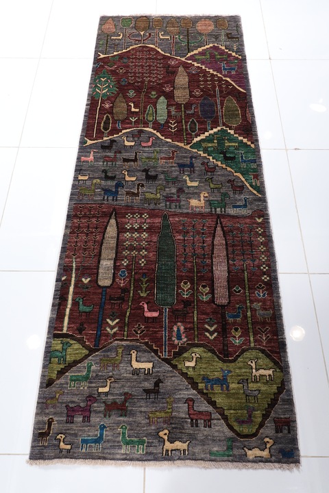83 x 217 cm | new landscape runner rug | Afghan handmade runner carpet