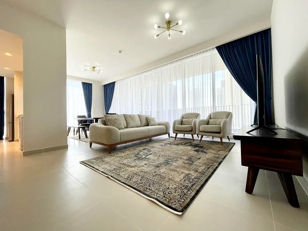 Furnished | Park Facing| Mid floor | 3 Bedroom