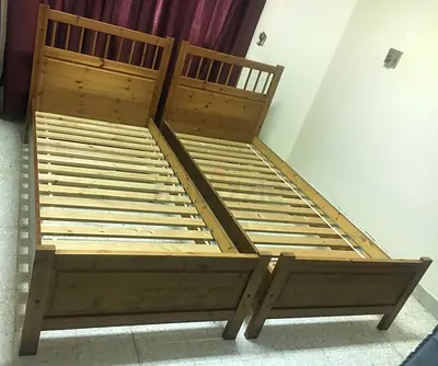2 Single Beds with Mattresses - IKEA