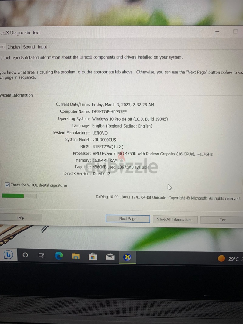 Lenovo ThinkPad T14 Gen1 AMD Ryzen 7 Pro 4750U 16GB DDR4 512GB SSD  Integrated AMD Radeon Graphics 14 | dubizzle