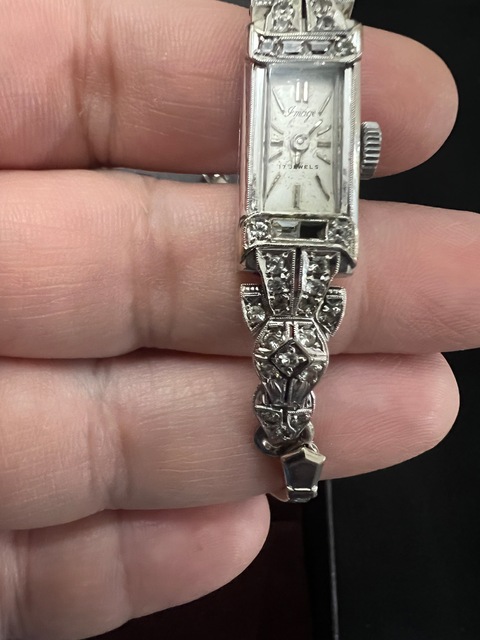Real vintage 14k gold watch with real diamonds