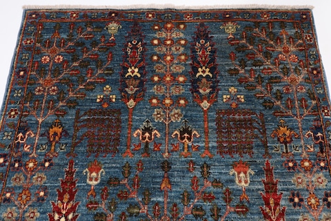 104 x 154 cm | New tree of life rug | Afghan handmade carpet
