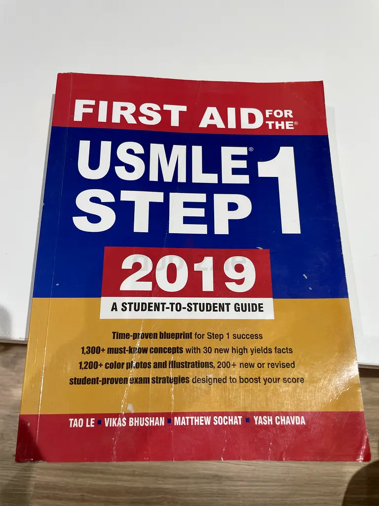 Usmle step 1 first aid book