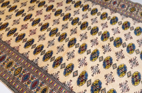198 x 305 cm | new 100% silk tekke rug | handmade rug from turkmenistan