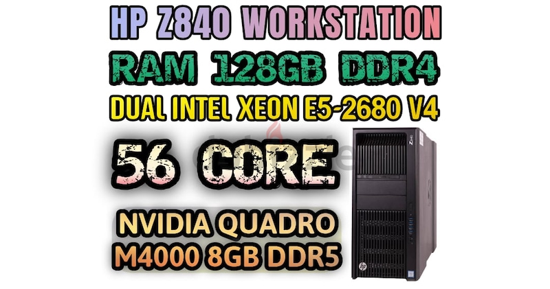 HP Z840 WORKSTATION 56 CORE DUAL INTEL XEON E5-2680 V4 RAM 128GB DDR4 ...