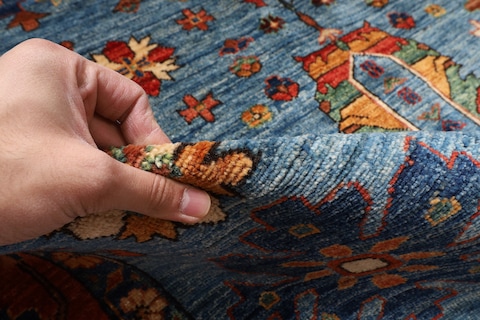 187 x 277 cm | New blue area aryana rug | Afghan handamde carpet
