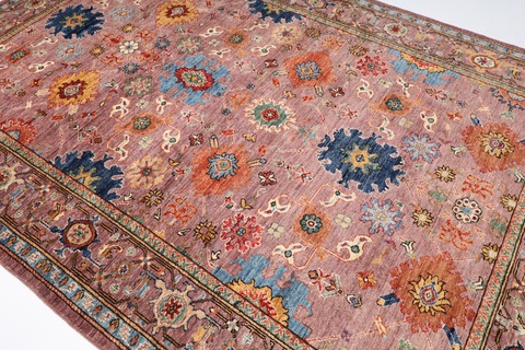 181 x 266 cm | new pink area Aryana 21 rug | Afghan handmade carpet