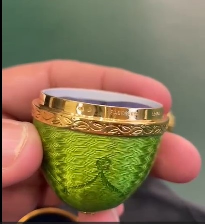 Fabergé 18 Kt Gold Egg Green Enamel / Victor Mayer (AED 185K