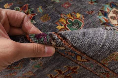 100 x 153 cm | 3.4 x 5 ft | New sultani grey area rug | Afghan handmade carpet