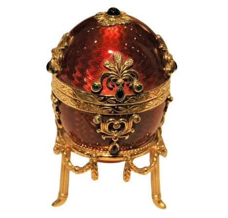Fabergé 18 Kt Gold Egg Red Enamel / Victor Mayer (AED 185K)