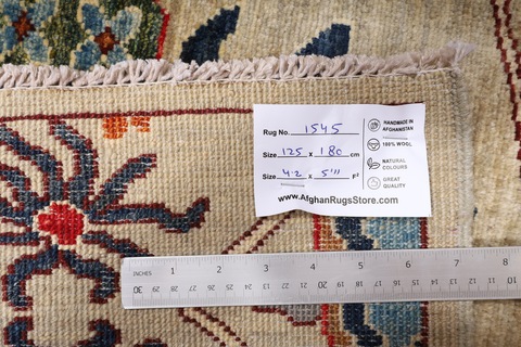 125 x 180 cm | 4.2 x 5.11 ft | New beige modern rug | Afghan handmade carpet