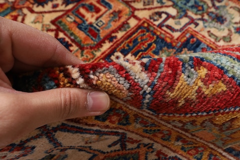 133 x 185 cm | 4.5 x 6.1 ft | New 21 heriz red area rug | Afghan handmade carpet