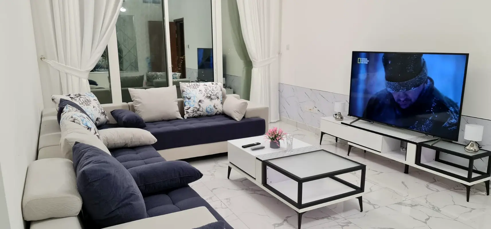 rent in Ajman Al Rashidiya Luxurious apartment in Al Waha Tower 3 rooms Super deluxe
