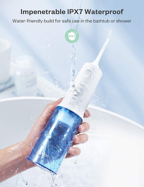 Anjou 320ml Water Dental Flosser Professional Cordless Dental Oral Irrigator Helps Teeth Cleaning