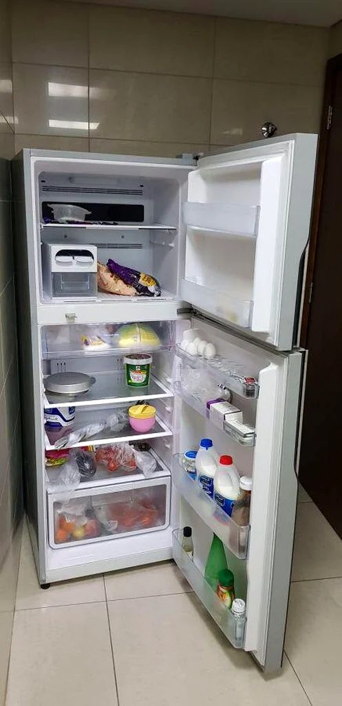 ثلاجة هيتاشي ببابين RV440PUQ3KSLS سعة 440 لتر، توصيل مجاني + ضمان63251919606273111