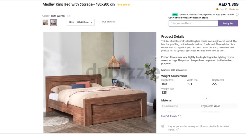 Bed Set with Storage - Delivered by dubizzle! - FB275