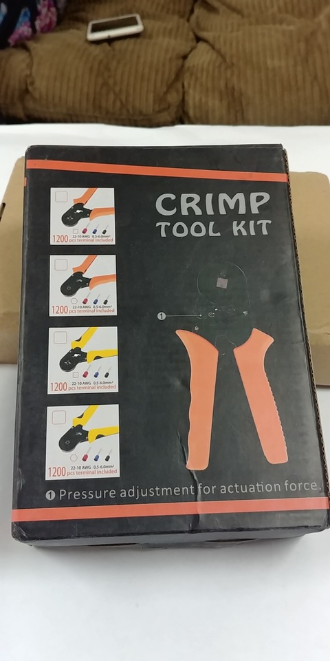 Crimping Tool Kit Crimper Plier w 1200pcs Wire Ferrules