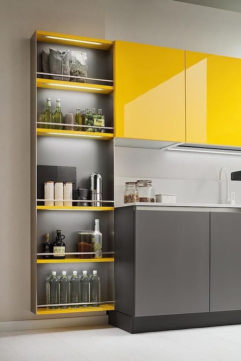 Glossy kitchen cabinets