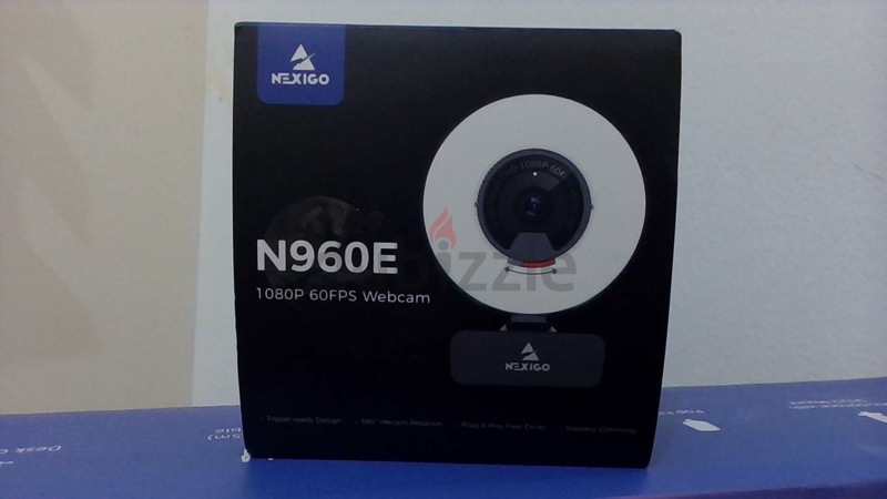 NexiGo N960E 1080P 60FPS Webcam with Light, Software Included, Fast  AutoFocus, Built-in Privacy Cover, USB Web Camera, Dual Stereo Microphone,  for