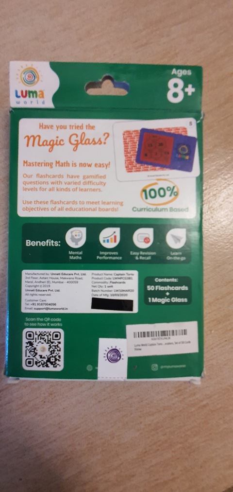 50 maths magic flash cards Aed 10