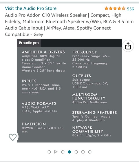 AudioPro c10 wireless Scandinavian hi-fi speaker