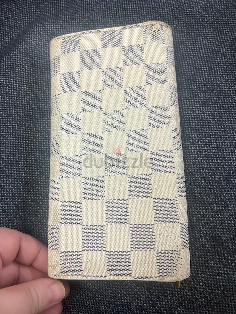 Auth LOUIS VUITTON IPHONE6 / 7 FOLIO Case Monogram Damier Azur 3