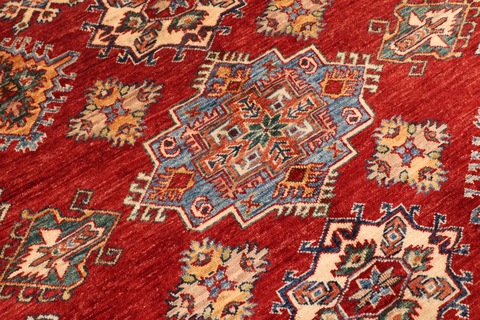 171 x 236 cm | 5.8 x 7.9 ft | new red area kazak rug | Afghan handmade carpet